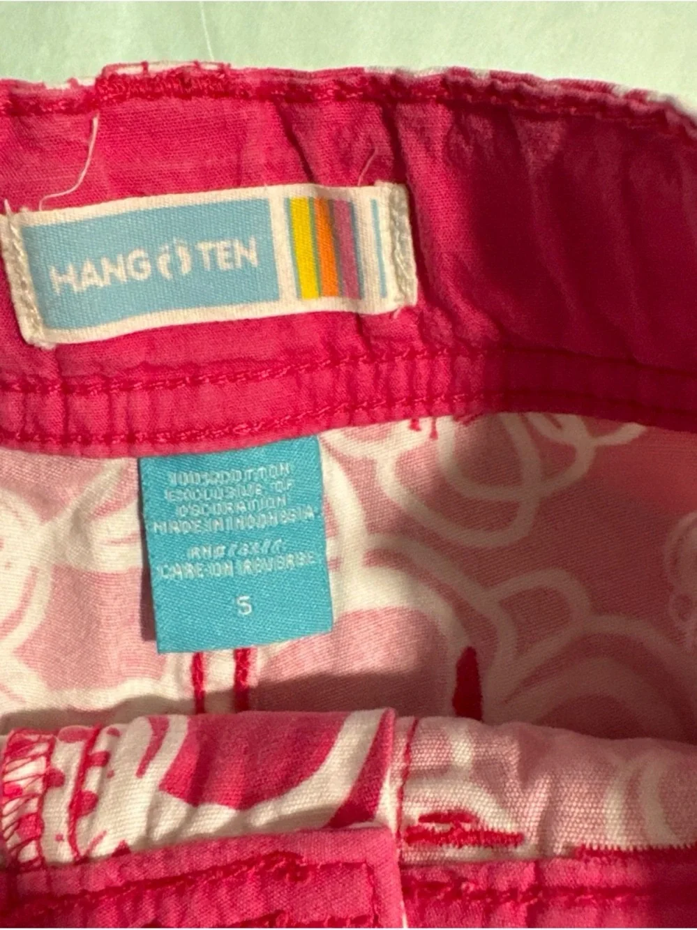 Hang Ten Hot Pink and White Floral Shorts